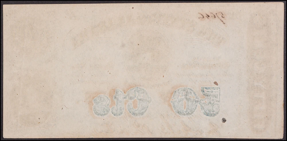AU 1863 Alabama 50 Cents Confederate Note