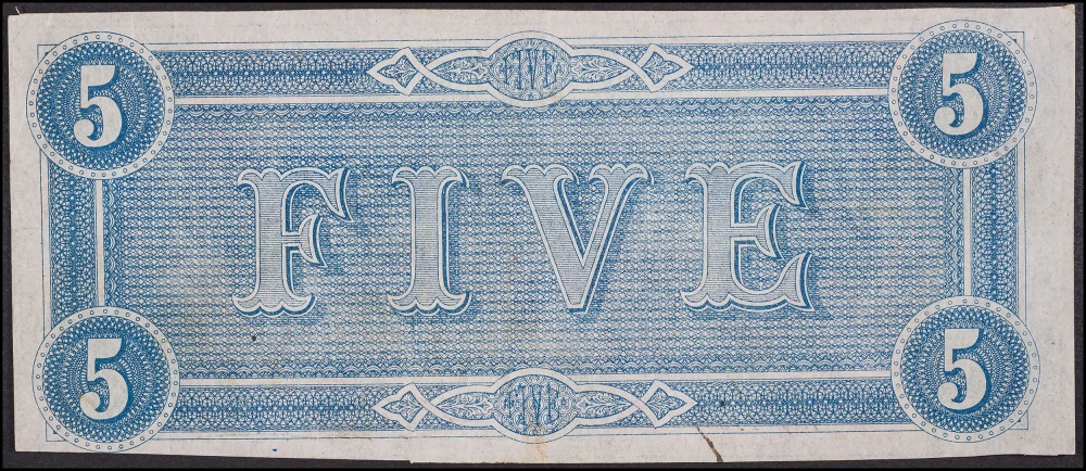 EF+ 1864 Confederate $5