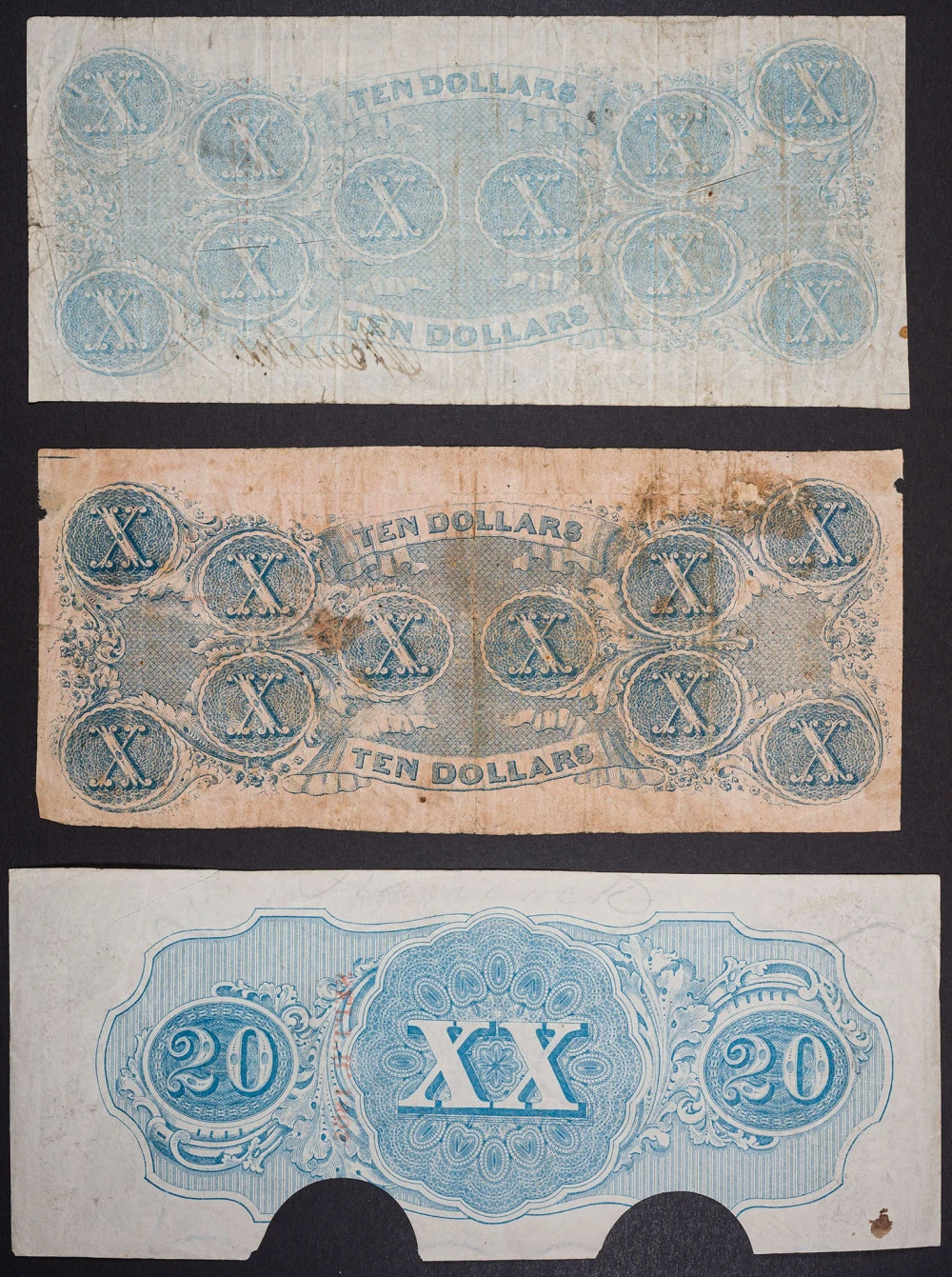 Confederate $10 & $20 Pair