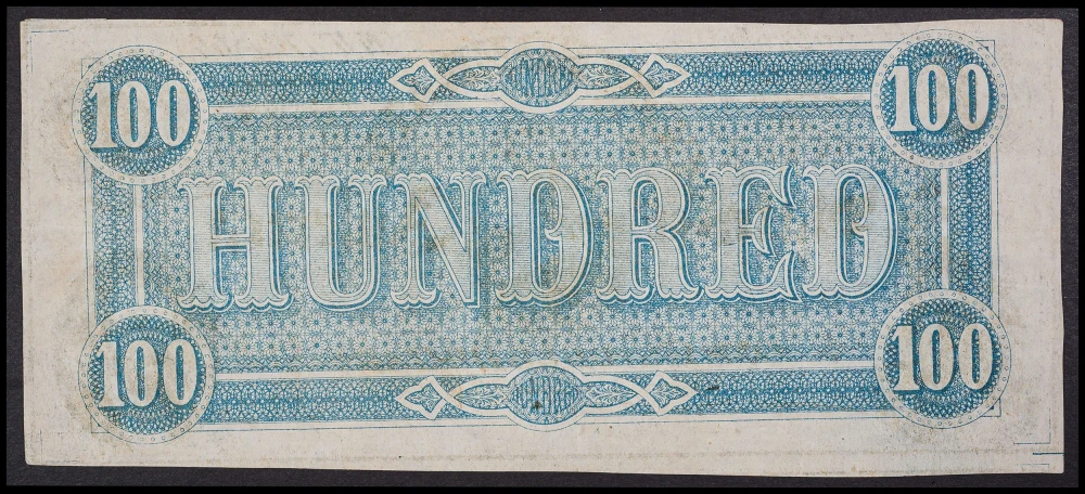 EF/AU 1864 Confederate $100