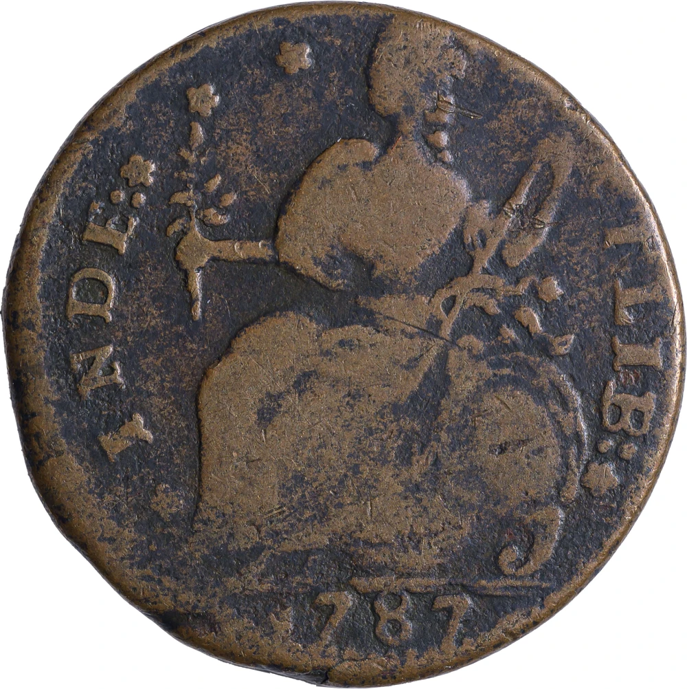 Connecticut. Fine 1787 Copper