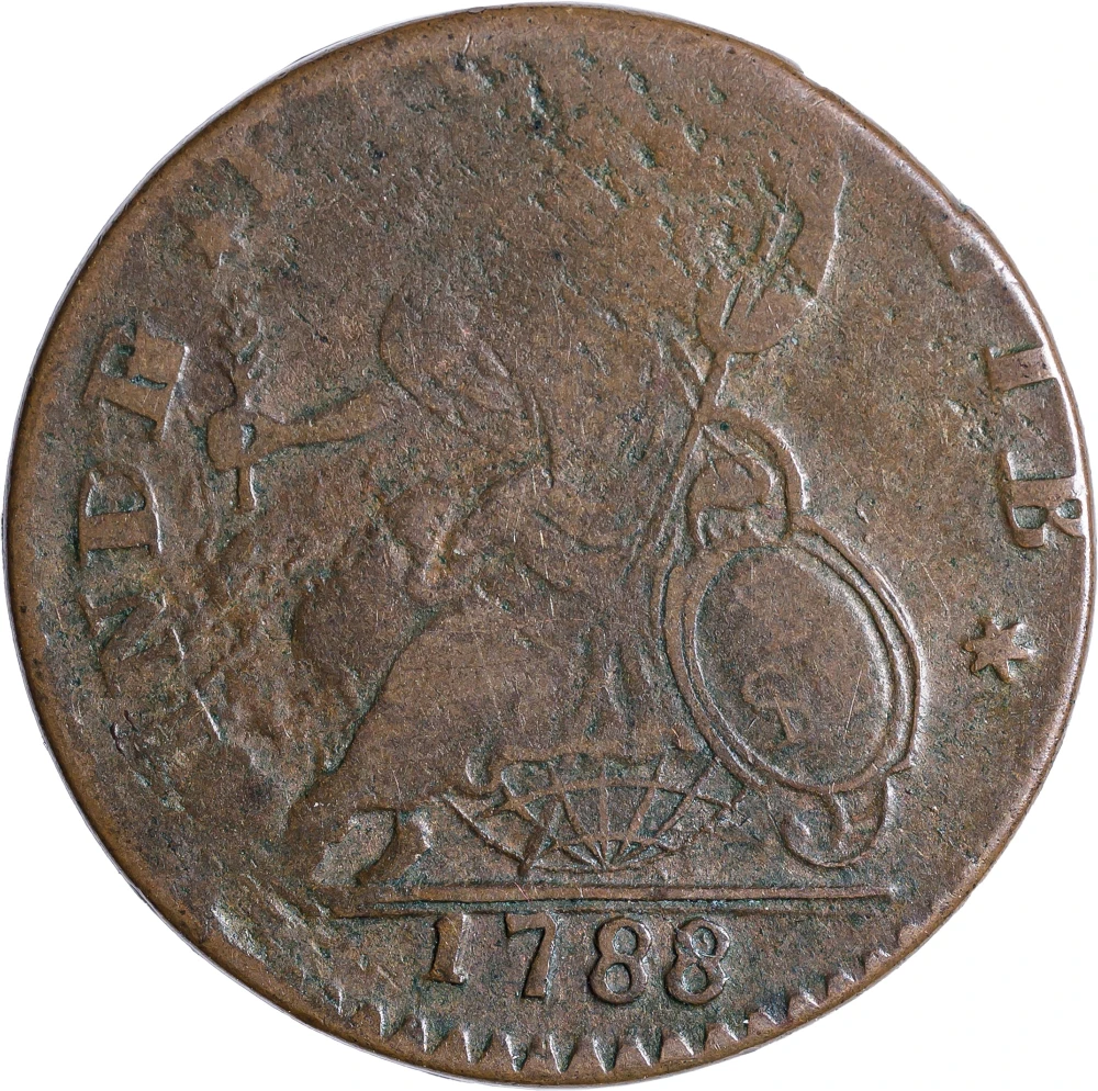 Connecticut. Choice VF 1788 Copper