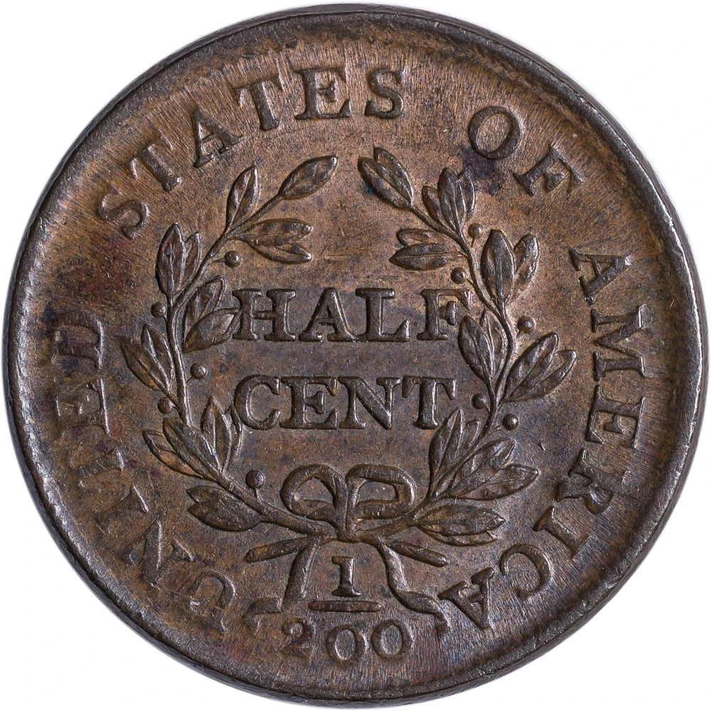 AU-58 1804 Half Cent