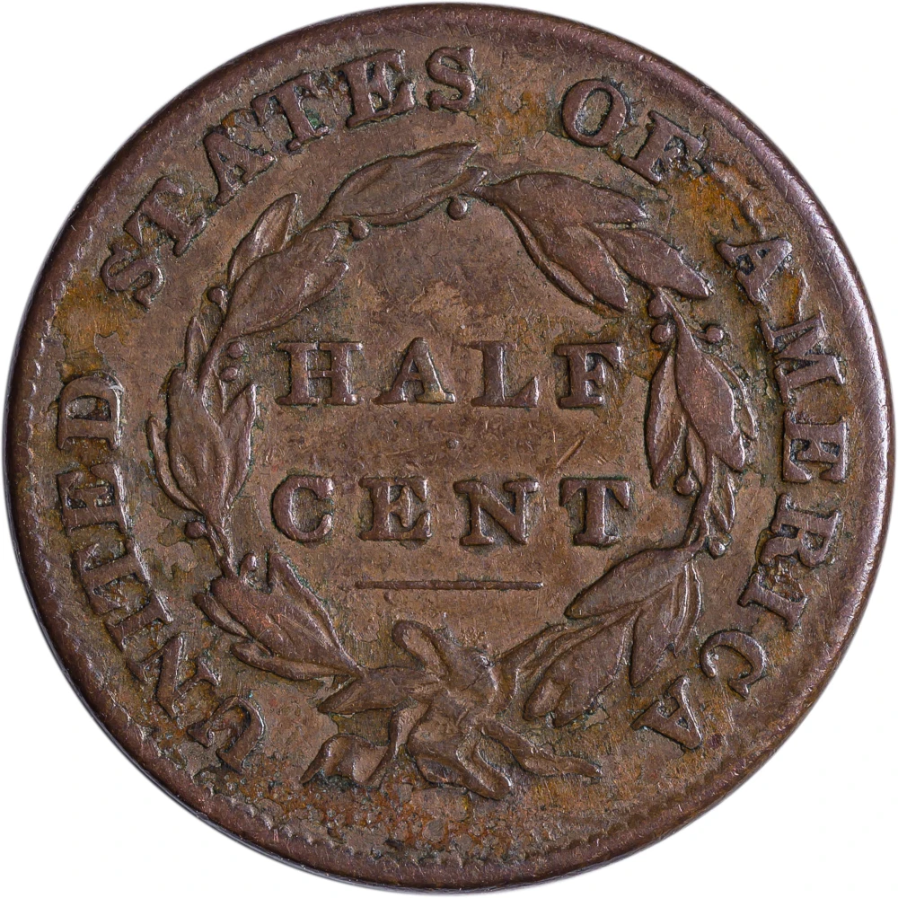 EF-40 1832 Half Cent