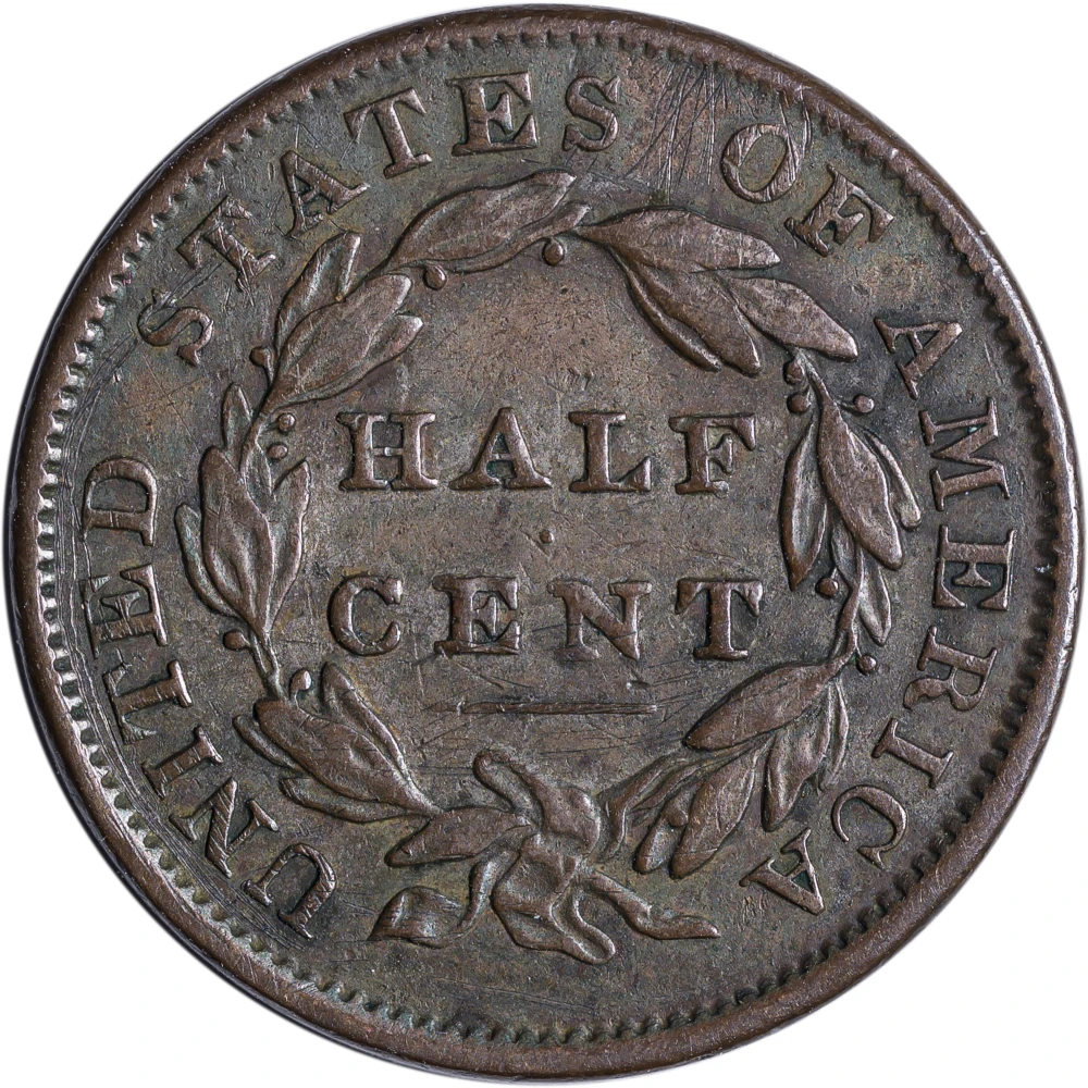 EF-40 1833 Half Cent
