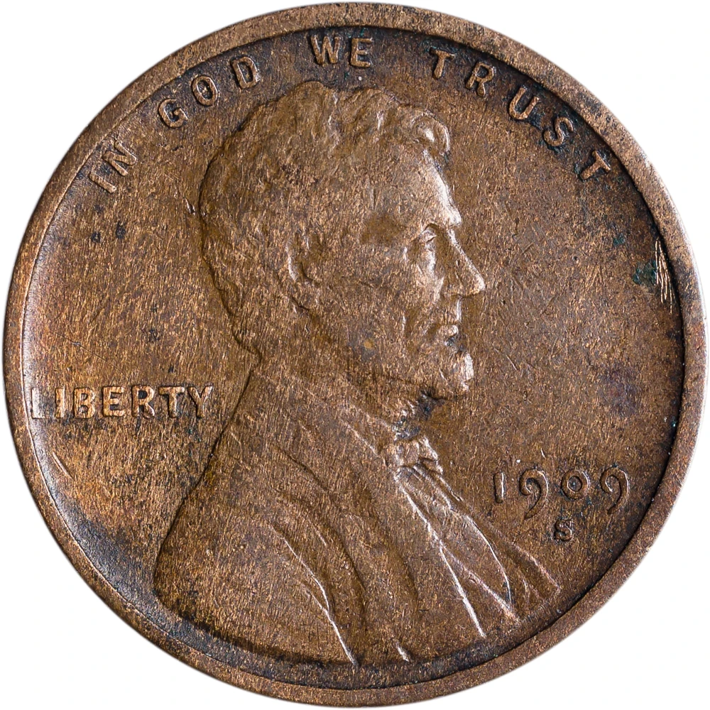 EF-40 Details 1909-S V.D.B. Lincoln Cent