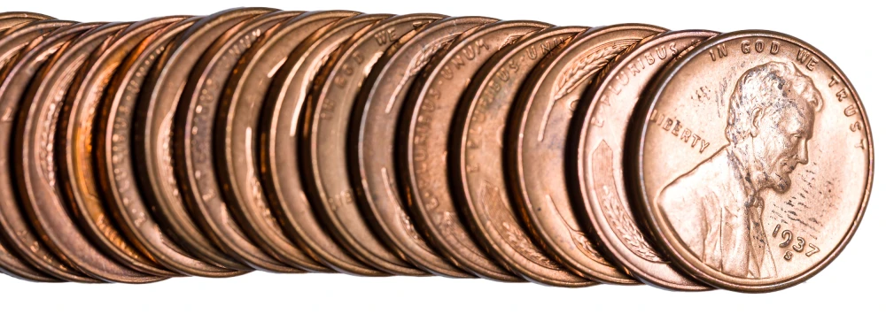Original BU Roll Of 1937-S Lincoln Cents