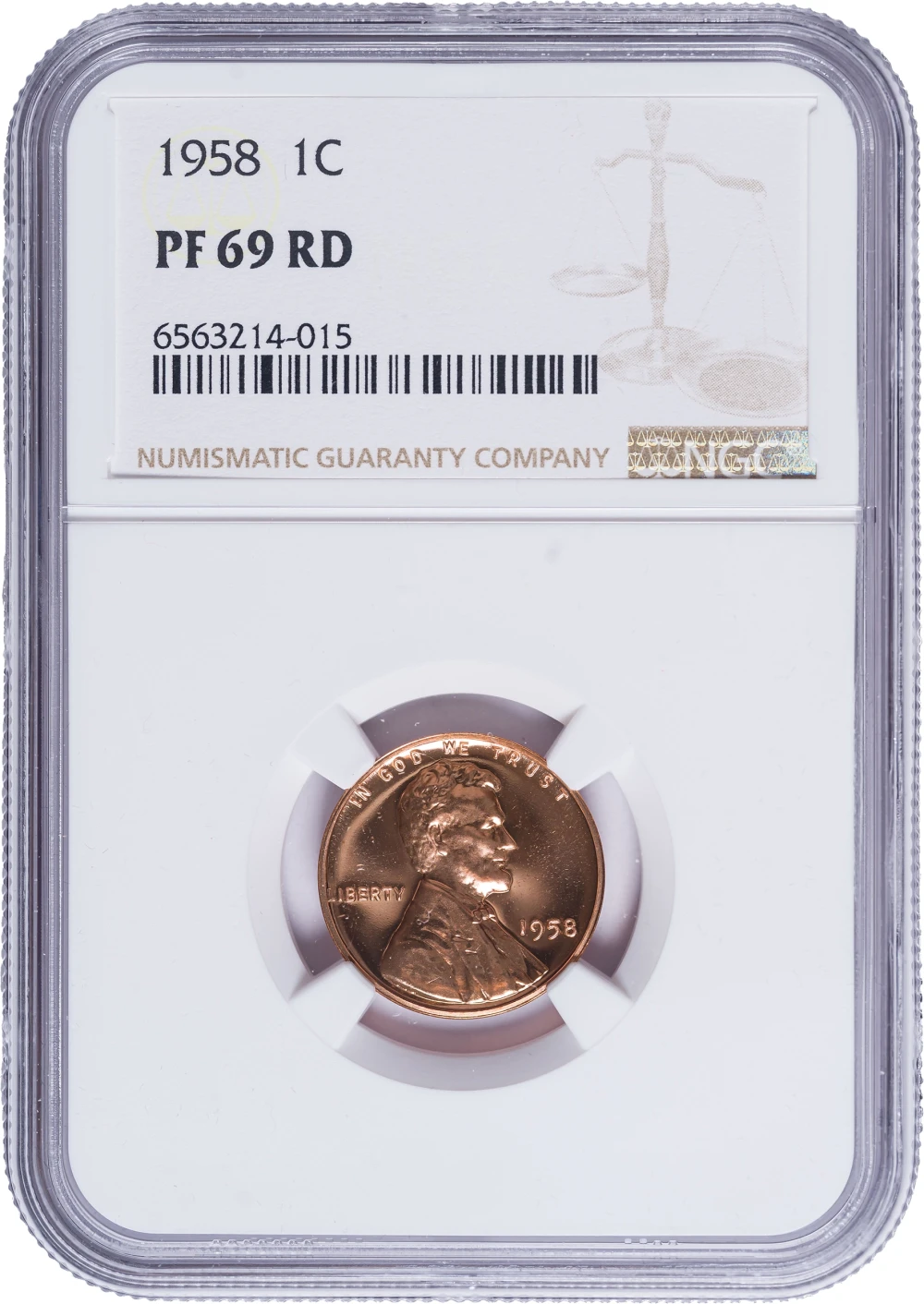 NGC Proof-69 Red 1958 Lincoln Cent