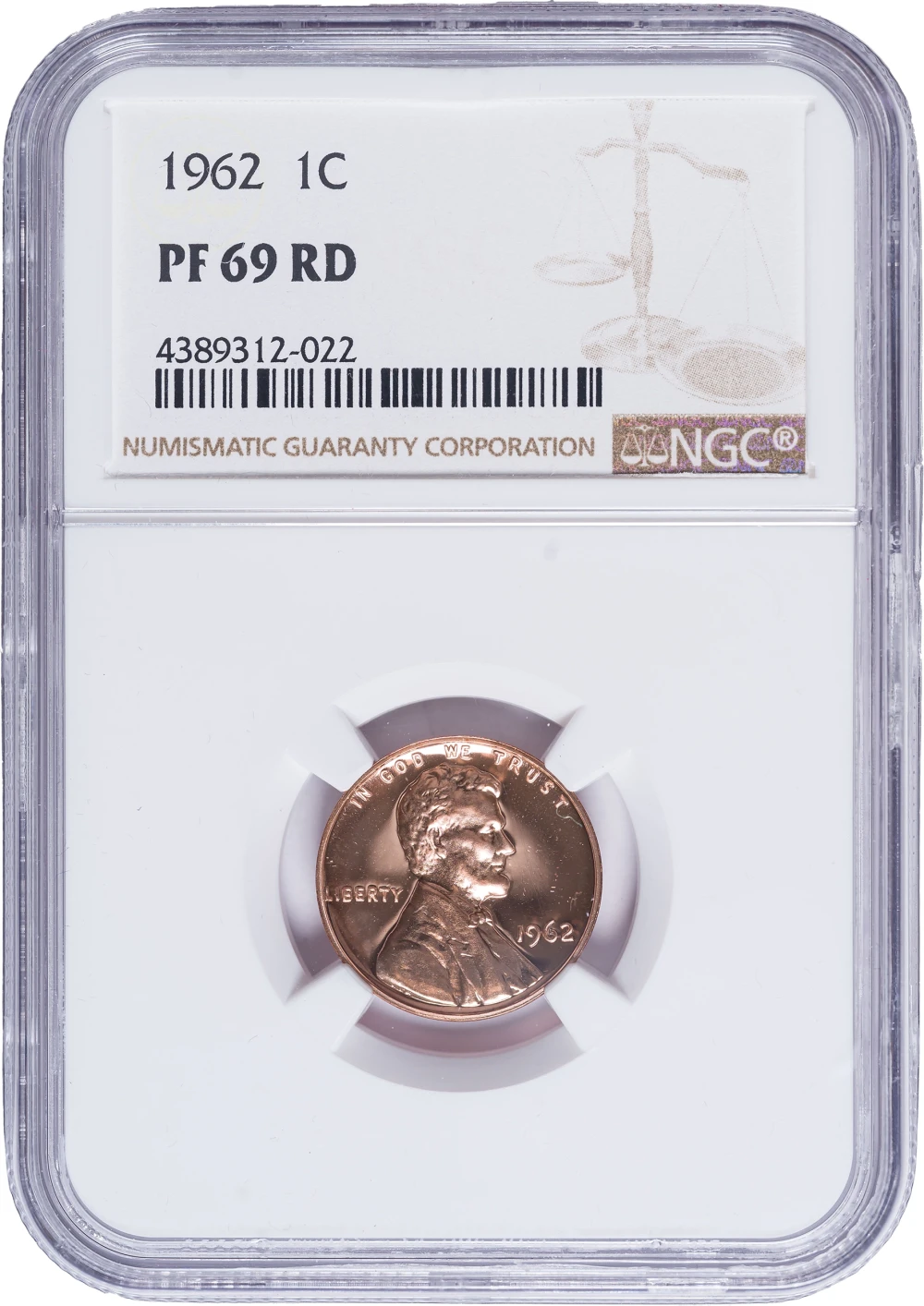 NGC Proof-69 Red 1962 Lincoln Cent