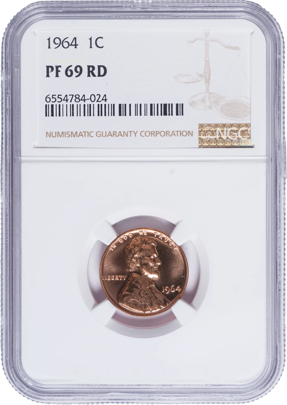 NGC Proof-69 Red 1964 Lincoln Cent