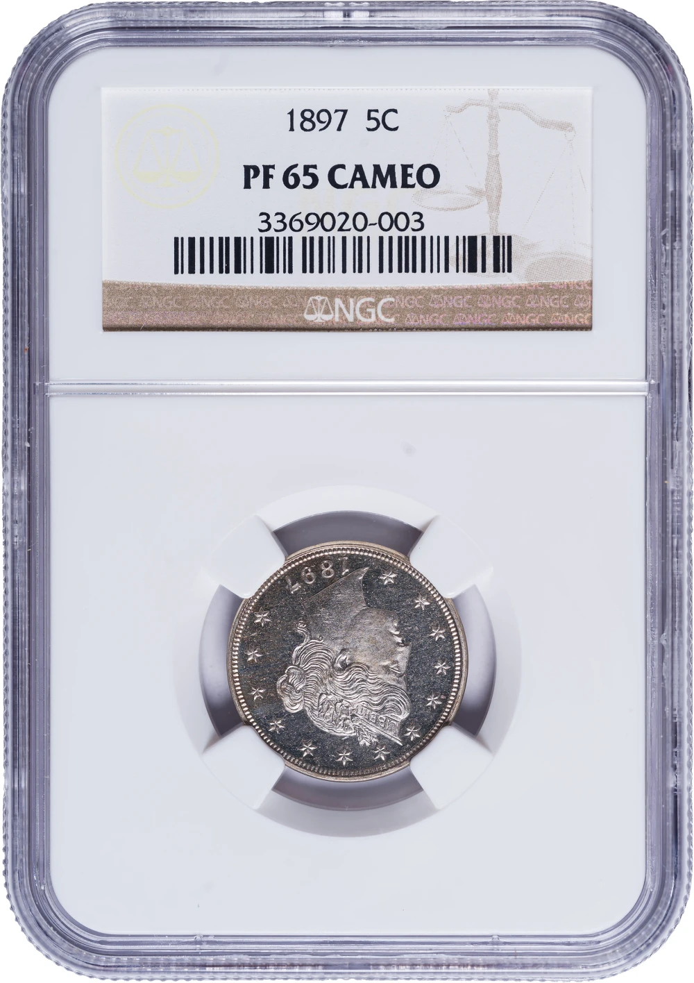 NGC Proof-65 CAMEO 1897 Nickel