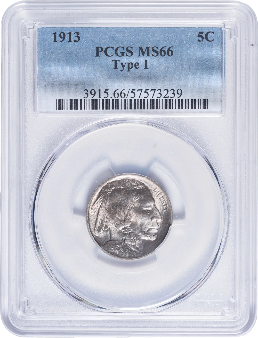 PCGS MS-66 1913 Type I Buffalo Nickel