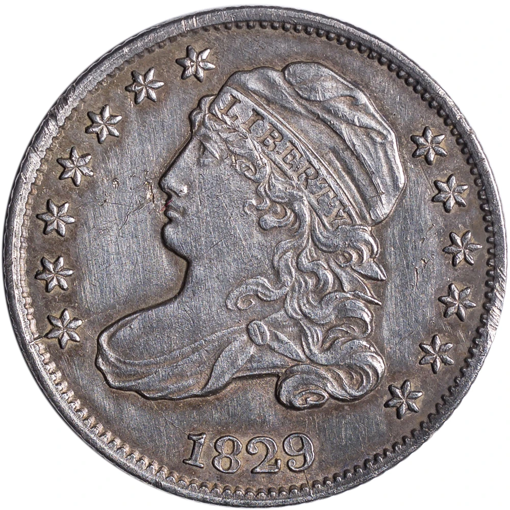 AU Details 1829 Bust Dime