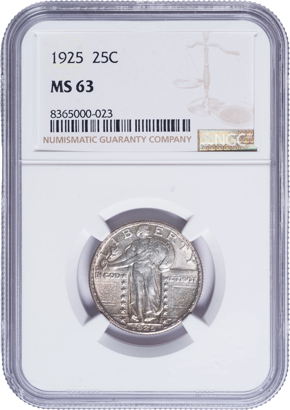 NGC MS-63 1925 Standing Liberty Quarter