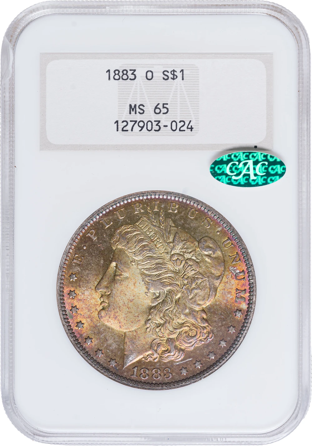 NGC MS-65 CAC 1883-O Morgan Dollar