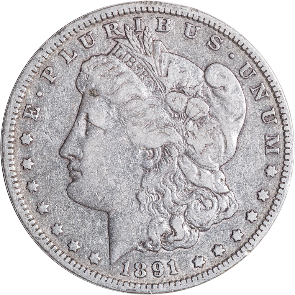 VF-20 1891-CC Morgan Dollar