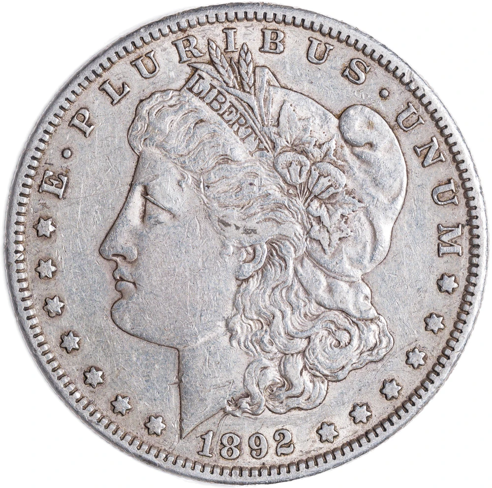 EF-45 1892-S Morgan Dollar