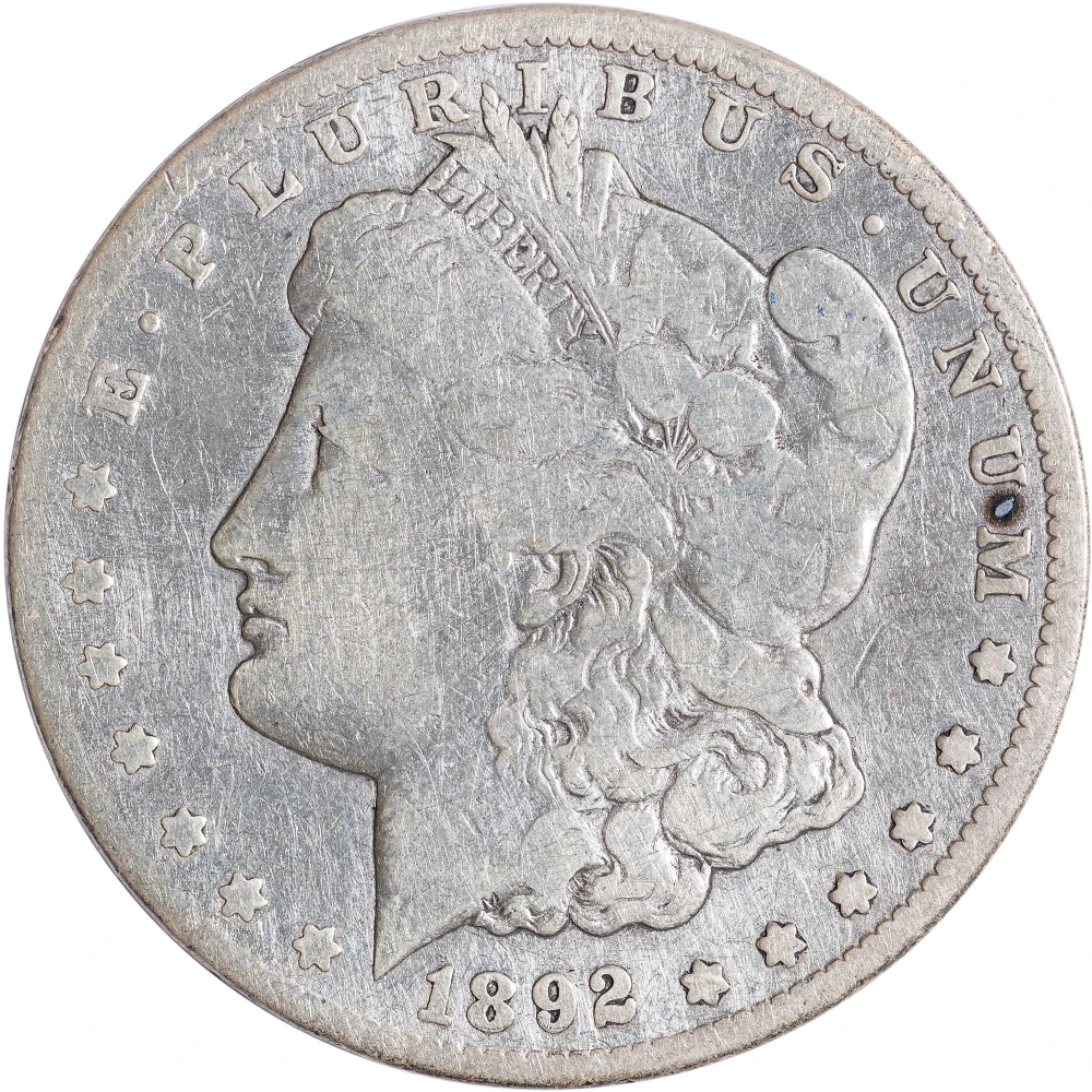 VG+ Details 1892-CC Morgan Dollar