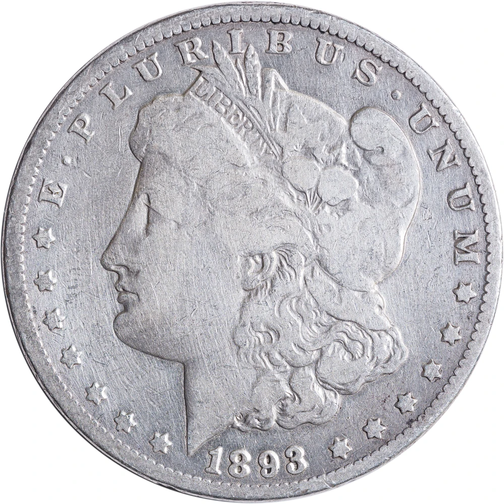 Fine-12 Details 1893 Morgan Dollar
