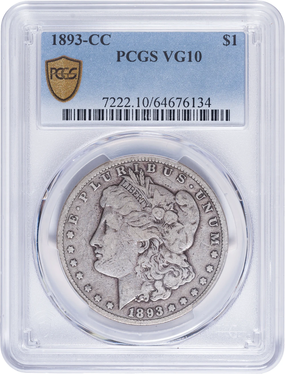 PCGS VG-10 1893-CC Morgan Dollar