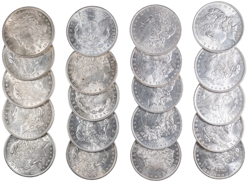 Mixed Roll Of Mostly BU Morgan Dollars