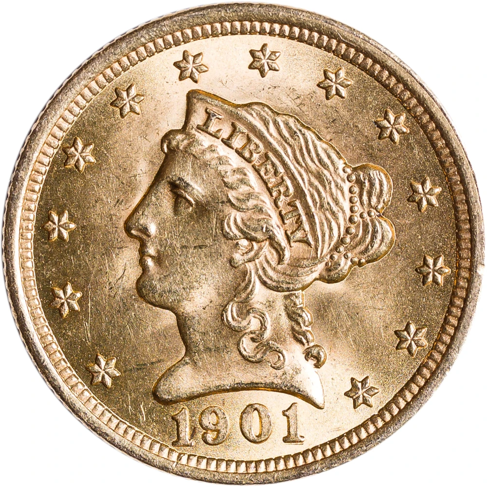 MS-63+ 1901 $2.50 Gold