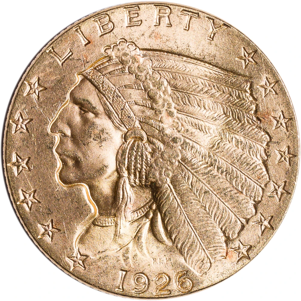 Gem BU Details 1926 $2.50 Gold Indian