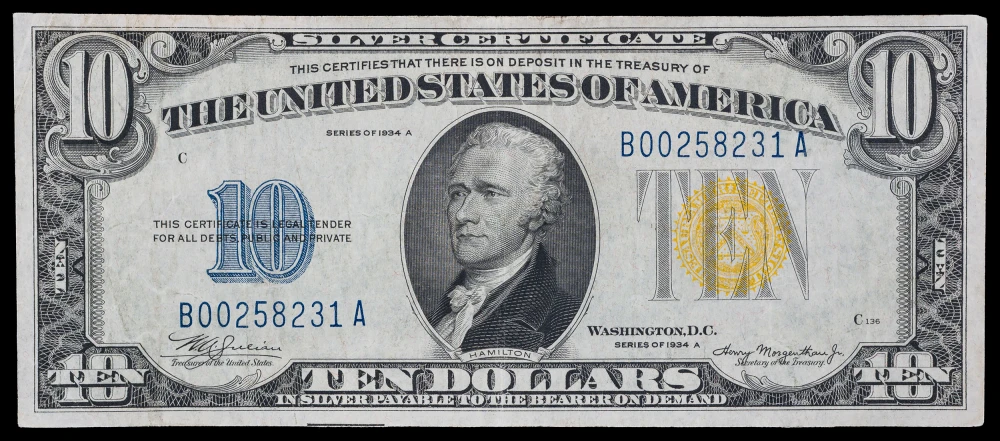 EF/AU 1934A North Africa $10