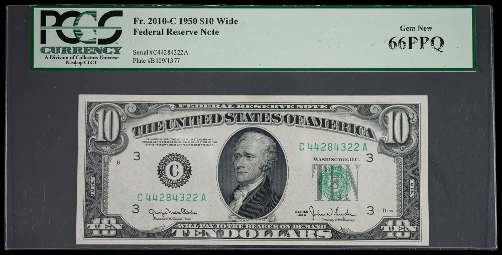 PCGS-66 PPQ 1950 $10 Federal Reserve Note
