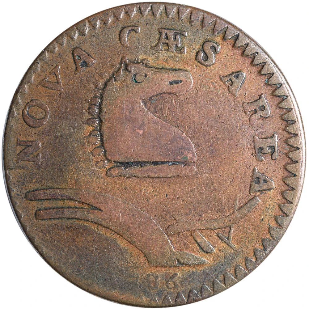 New Jersey. Fine 1786 Copper