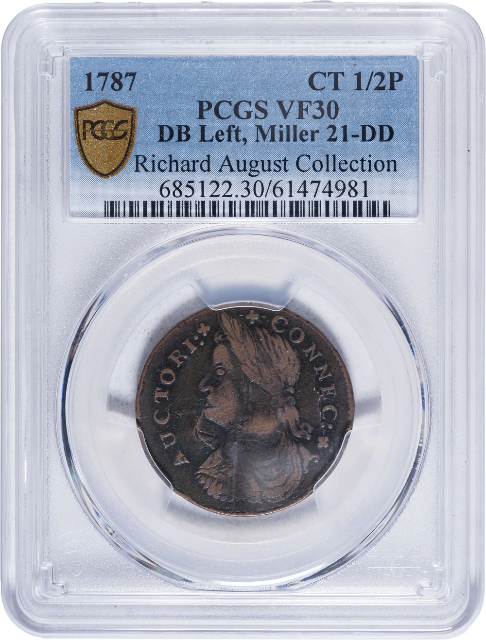 Connecticut. PCGS VF-30 1787 Copper
