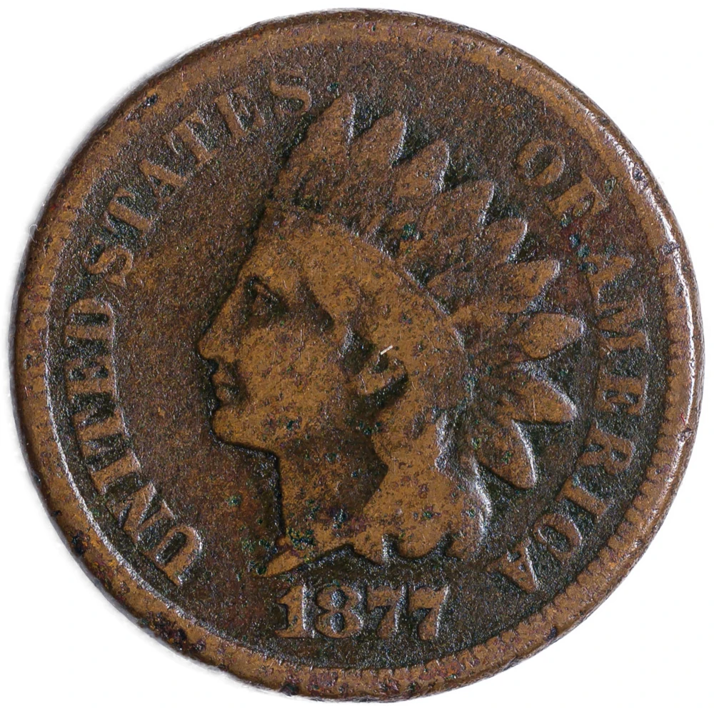 VG Details 1877 Indian Cent