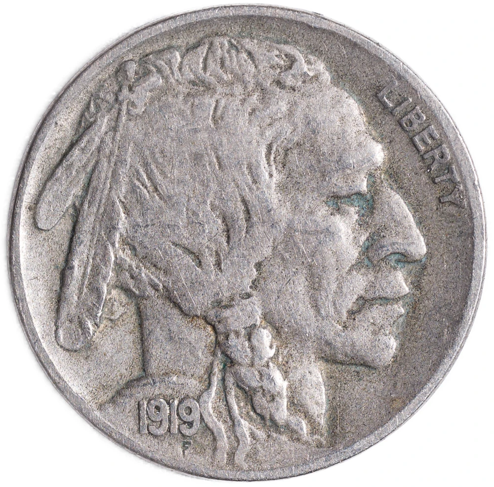 EF-40 1919-D Buffalo Nickel