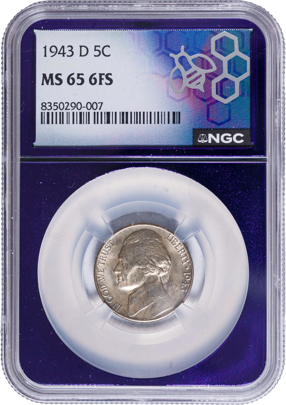 NGC MS-65 FS 1943-D Jefferson Nickel