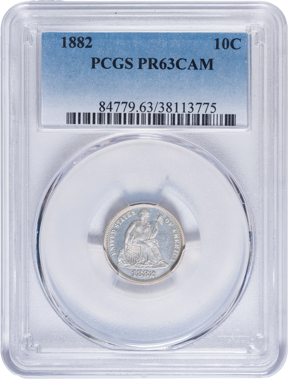 PCGS Proof-63 Cameo 1882 Dime
