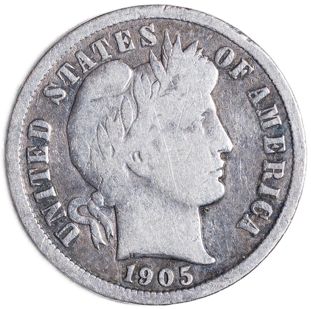 VG to Fine 1905-O Barber Dime
