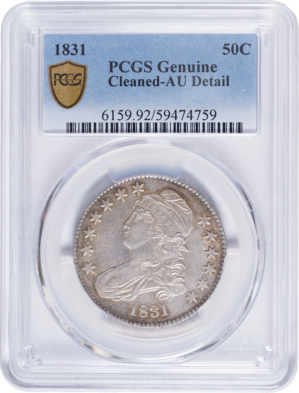 PCGS AU Details 1831 Bust Half Dollar