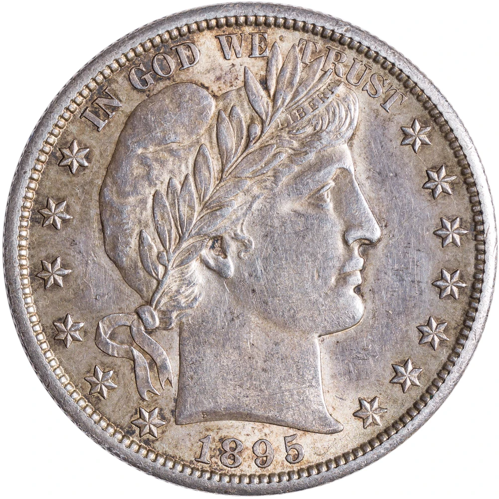 Choice AU-58 Toned 1895-S Half Dollar