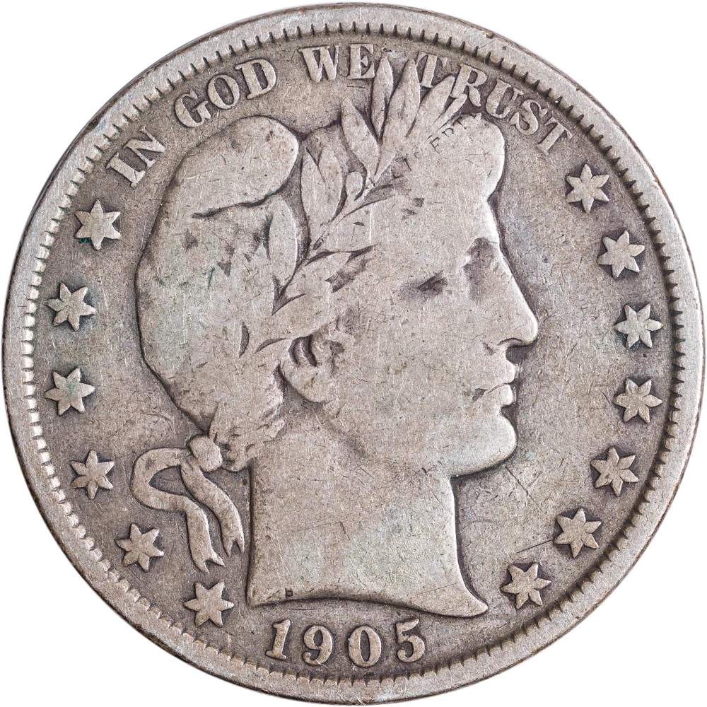 VG to Fine 1905-O Barber Half Dollar