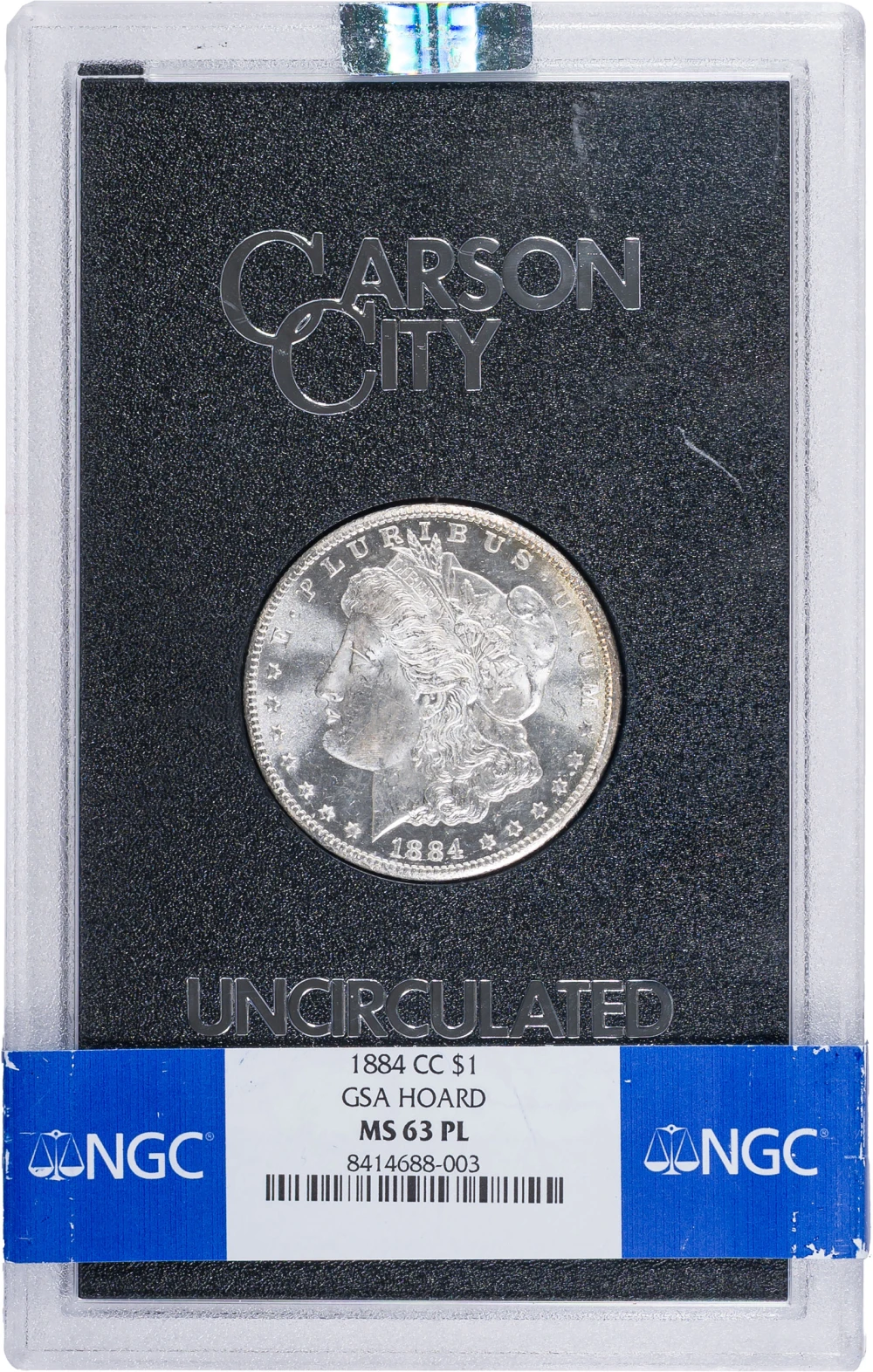 NGC MS-63 PL 1884-CC GSA Morgan Dollar