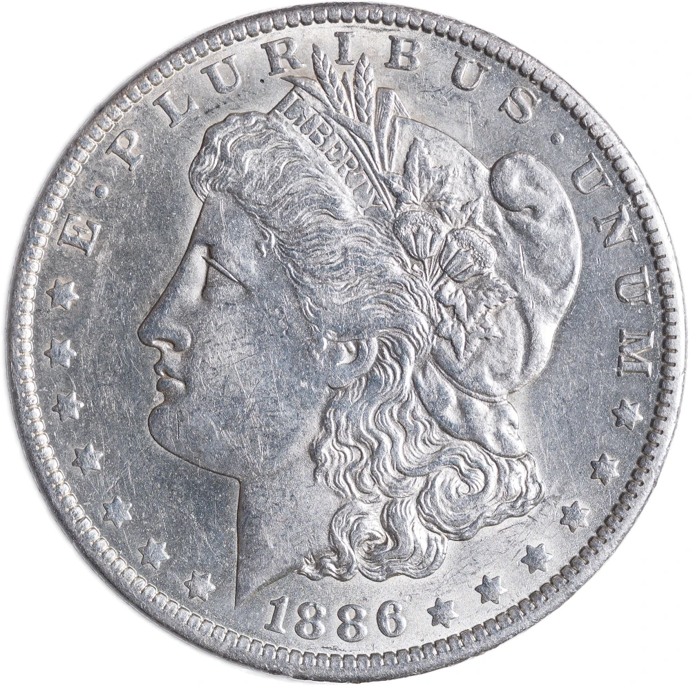 Choice AU-55 1886-O Morgan Dollar