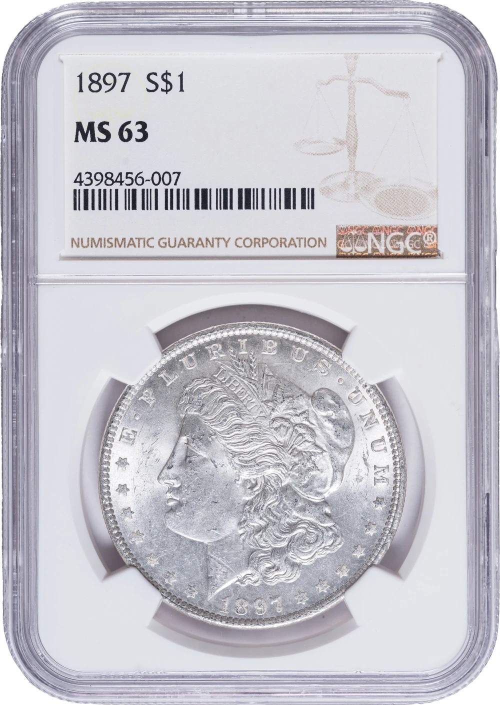 NGC MS-63 1897 Morgan Dollar