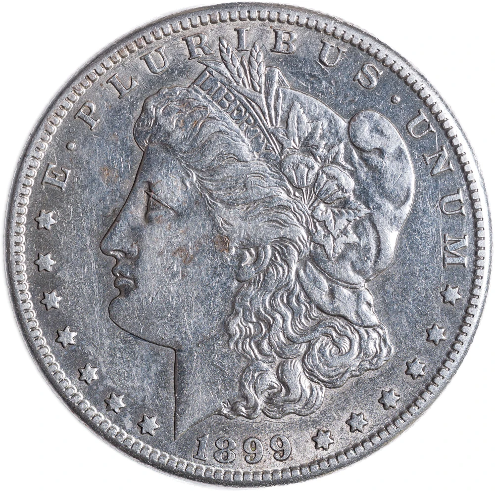 AU-55 1899-S Morgan Dollar