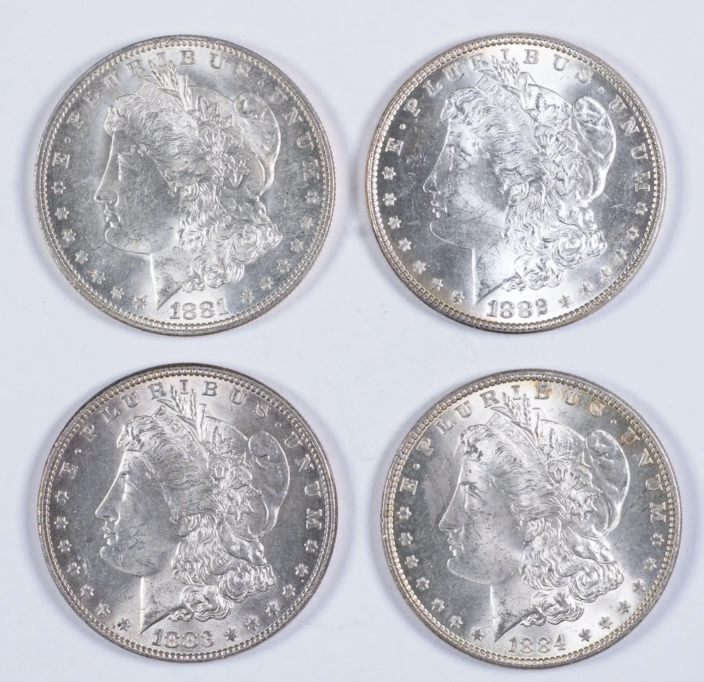 Choice BU-63 1881-84 Morgan Dollar Lot