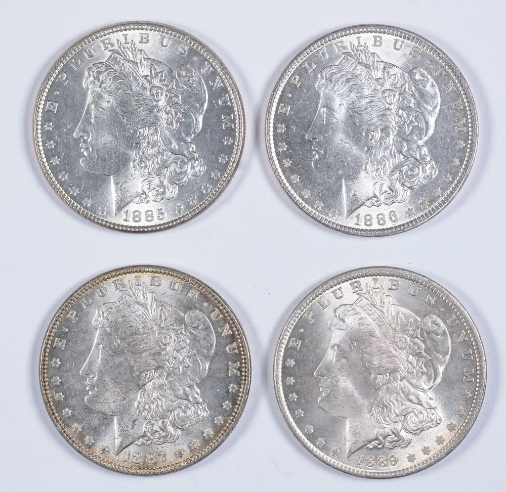 Choice BU-63 Morgan Dollar Quartet
