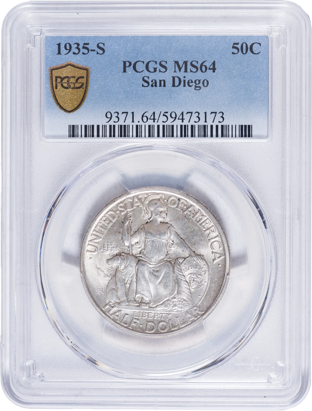 PCGS MS-64 1935-S San Diego Half Dollar