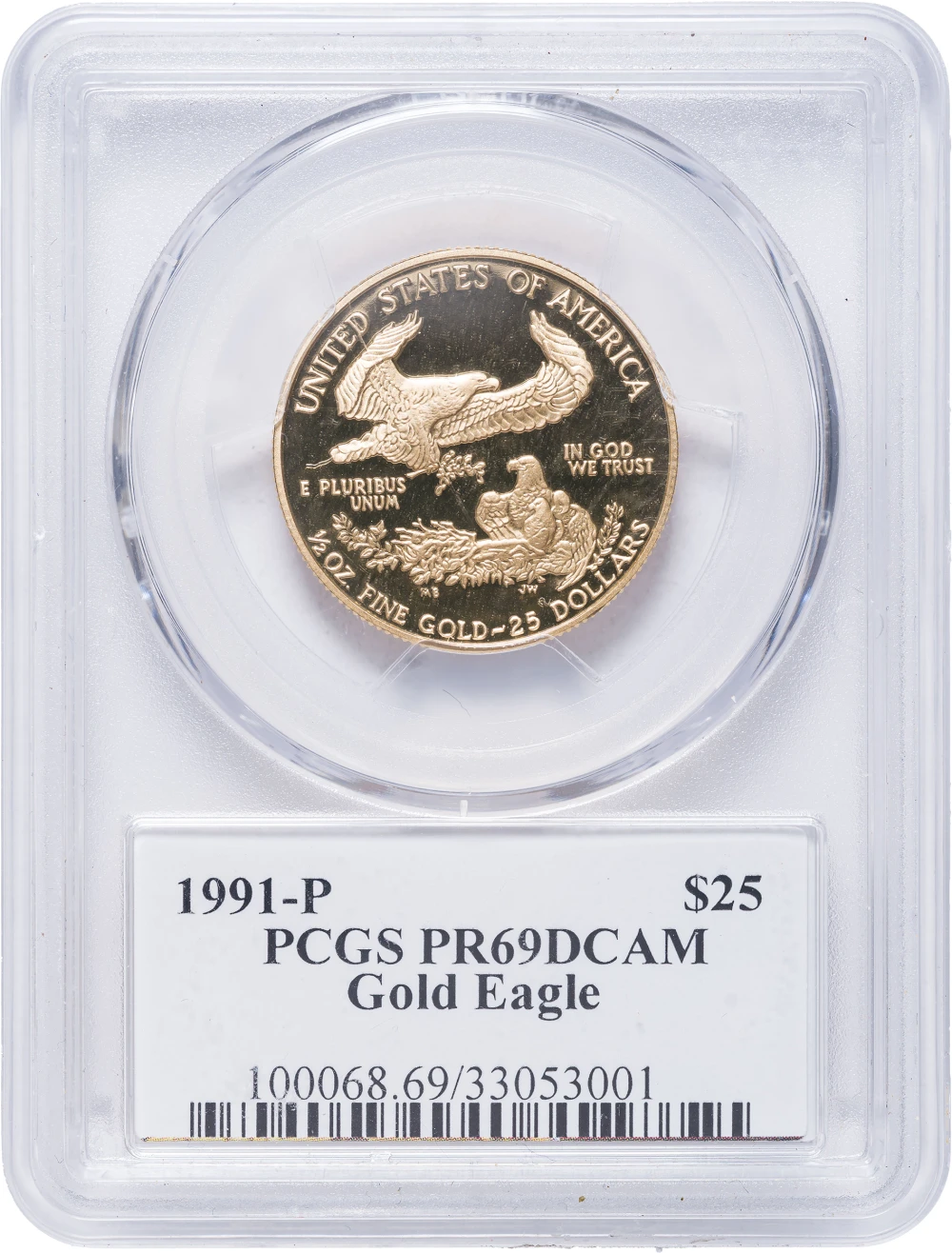 PCGS Proof-69 DCAM 1991-P American Eagle $10 Gold