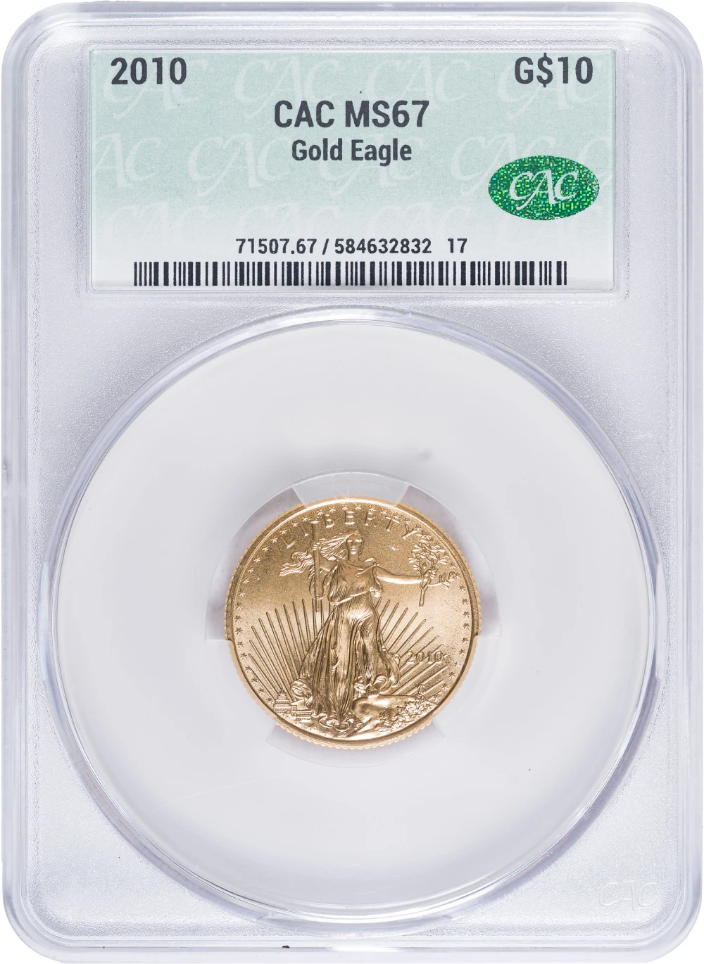 CACG MS-67 2010 American Eagle $10 Gold