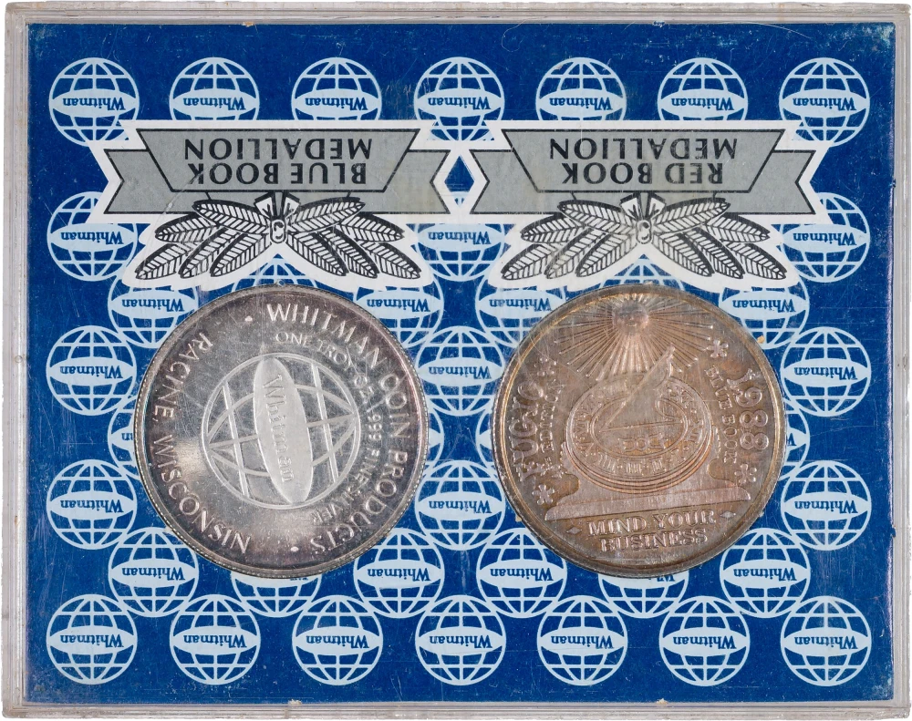 Pair Of 1988 Whitman 1 Oz Silver Rounds