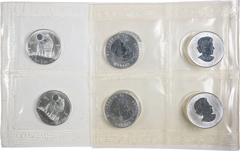 Canada. Ten-Pack of 2006 Wolf Silver $1 Pieces